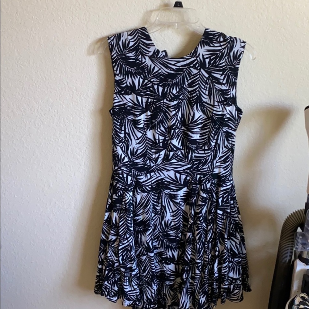Palm Leaf Print Dress